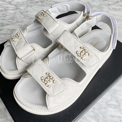 chanel sandals black and white|chanel velcro sandals 2021.